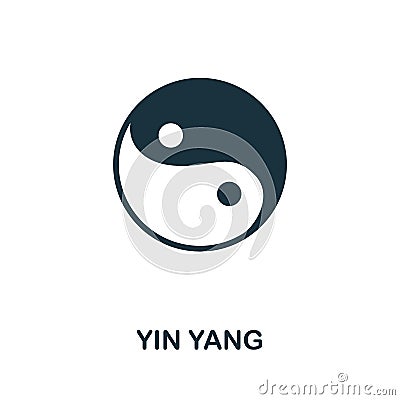 Yin Yang icon. Monochrome simple element from fortune teller collection. Creative Yin Yang icon for web design Vector Illustration