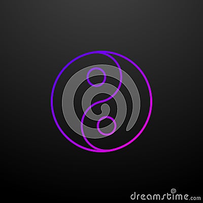 Yin yang outline nolan icon. Elements of religion set. Simple icon for websites, web design, mobile app, info graphics Stock Photo