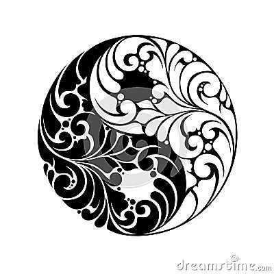 Yin Yang pattern symbol Vector Illustration