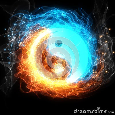 Yin yang sign Stock Photo