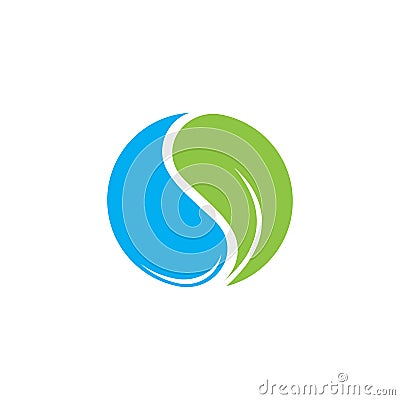 Yin Yang Simbol Flat Vector Illustration