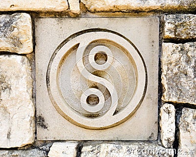 Yin and Yang spiritual symbol Stock Photo