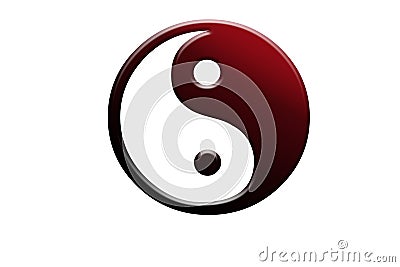 Gradient Yin and yang Symbol Taijitu Taoism 3D Vector Stock Photo