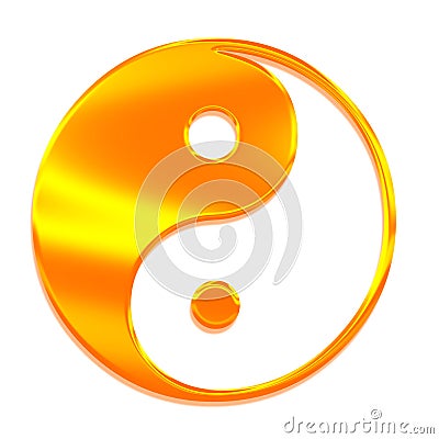 Yin-yang (Tai Chi), the symbol of the Great Absolu Stock Photo