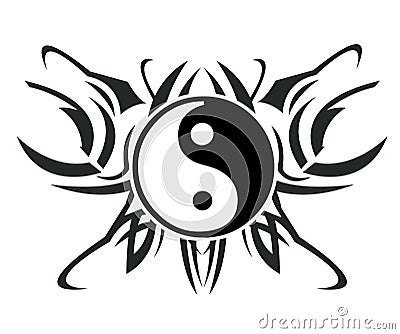 Yin & Yang Tattoo Royalty Free Stock Photography - Image: 15761777