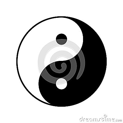 Yin yang vector symbol icon design. Vector Illustration