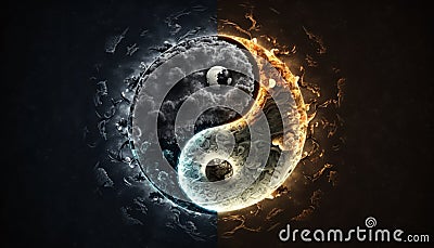 yin yang wallpaper Stock Photo