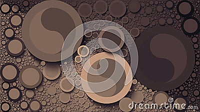 Ying Yang Blue Abstract Background Bubbles Stock Photo