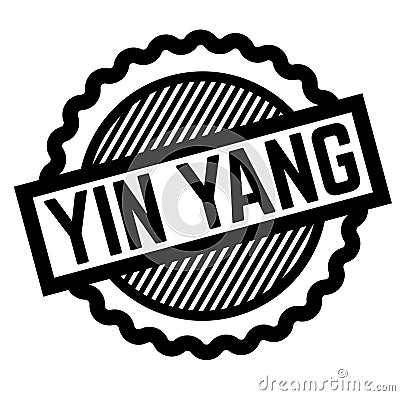 Ying yang black stamp Vector Illustration