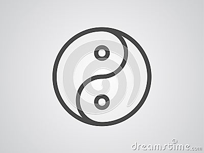 Ying yang vector icon sign symbol Vector Illustration