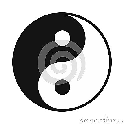 Ying yang icon, simple style Stock Photo