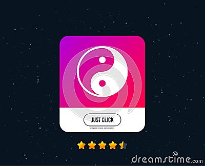 Ying yang sign icon. Harmony and balance symbol. Vector Vector Illustration