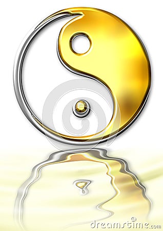 Ying-Yang symbol Stock Photo