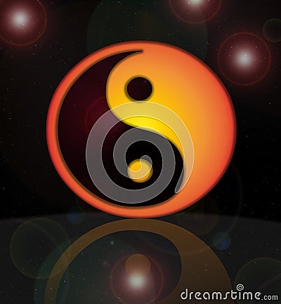 Ying and Yang symbol Stock Photo