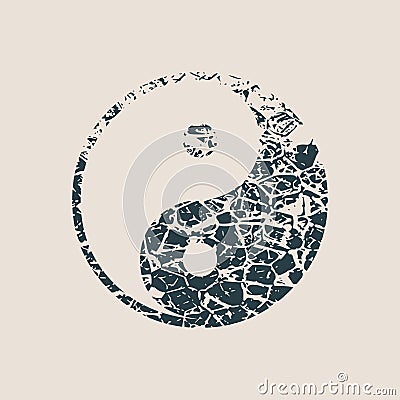 Ying yang symbol of harmony and balance Vector Illustration