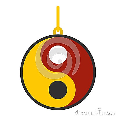 Ying yang symbol of harmony and balance icon Vector Illustration