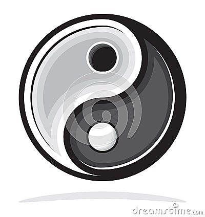 Ying yang symbol of harmony and balance Vector Illustration