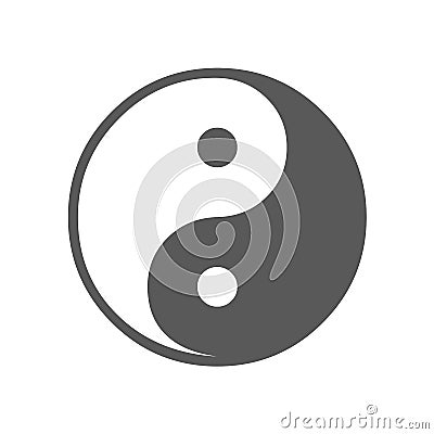 Ying yang symbol of harmony and balance Vector Illustration