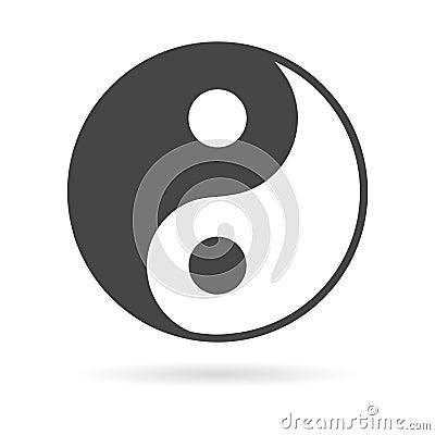 Ying yang symbol of harmony and balance Vector Illustration