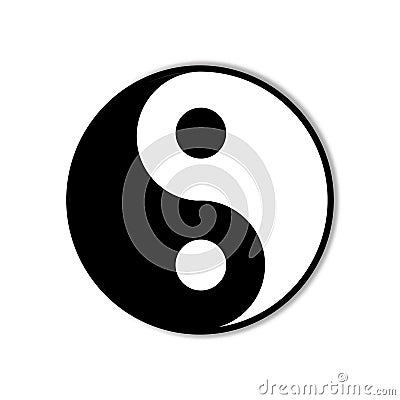 Ying yang symbol of harmony Stock Photo