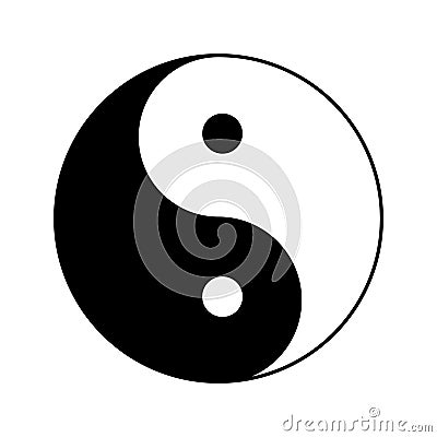 Ying Yang vector illustration Vector Illustration