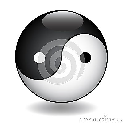 Ying Yang vector illustration Vector Illustration