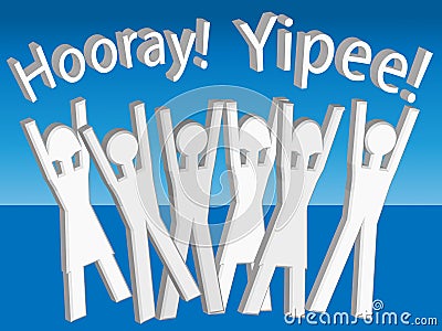 Yipee! Hooray! Jubilation (Vector) Vector Illustration