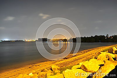 Yishun north coast in the stillness of the night Stock Photo