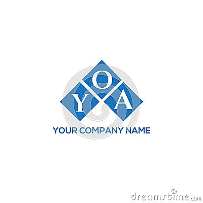 YOA letter logo design on white background. YOA creative initials letter logo concept. YOA letter design Stock Photo