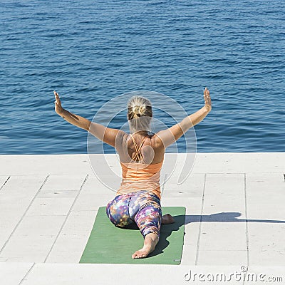 Yoga activity in the morning Editorial Stock Photo