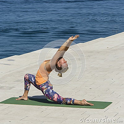 Yoga activity in the morning Editorial Stock Photo