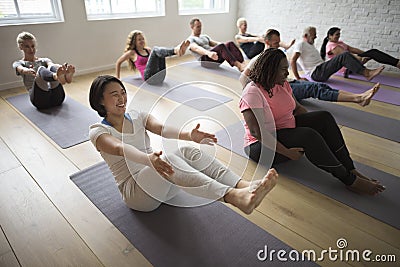 Yoga class concept Stock Photo