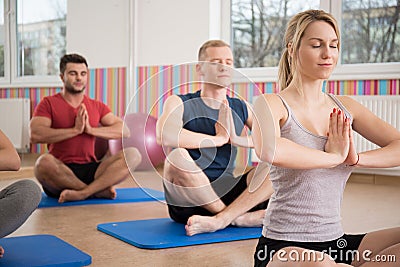 Yoga class Stock Photo