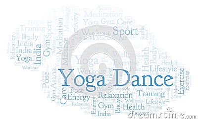 Yoga Dance word cloud. Stock Photo