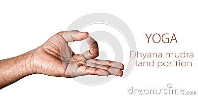 Yoga Dyana mudra Stock Photo