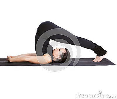 Yoga excercising Stock Photo