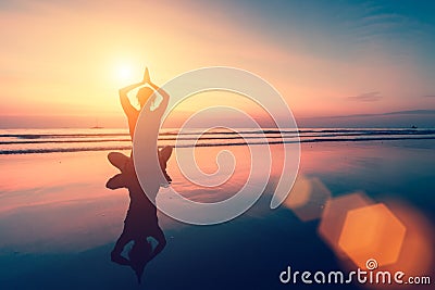 Yoga, fitness and healthy lifestyle. Stock Photo