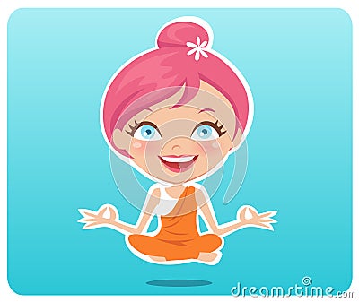 Yoga Girl Vector Illustration