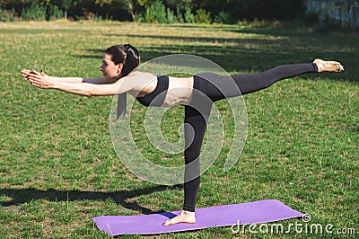 A yoga girl Stock Photo