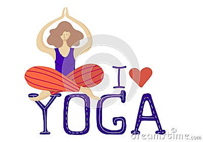 Yoga girls vector Set Vector Illustration