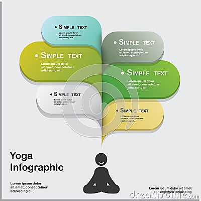 Yoga Healthy lifestyle infographic, vector. Vector Illustration