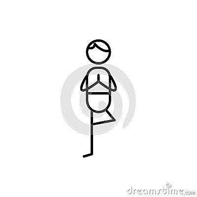 yoga icon. Element of human hobbies icon for mobile concept and web apps. Thin line yoga icon can be used for web and mobile Stock Photo