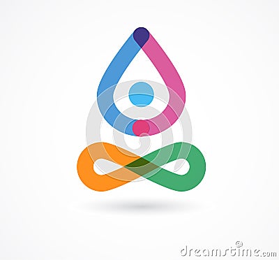 Yoga icon, element and symbol Vector Illustration