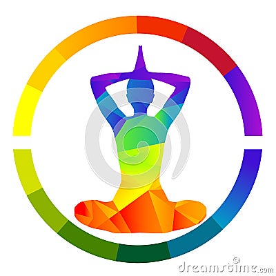 Yoga icon isolated over white background Vector Illustration