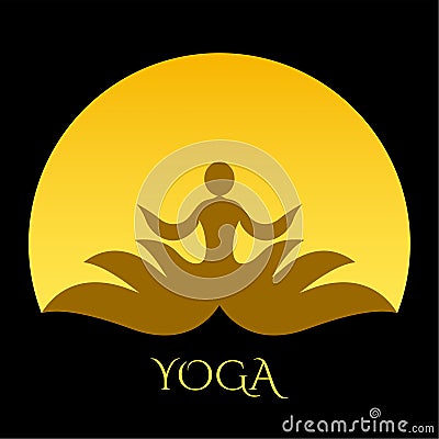 Yoga icon. Vector Illustration