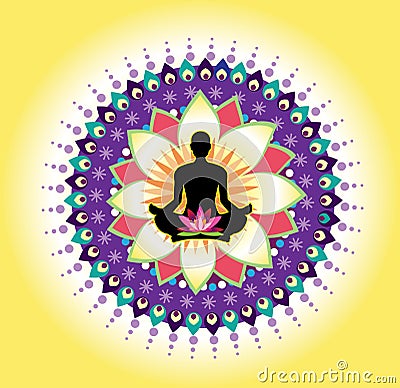 Yoga icon Vector Illustration