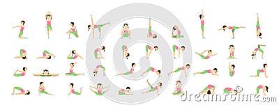 Yoga for kids. Vector Illustration