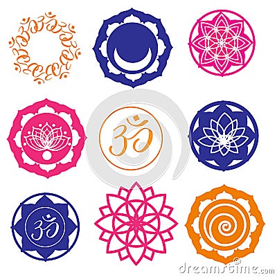 Yoga Labels and Icons Vector Illustration