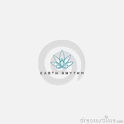 Yoga leaf healthy and natural lotus logo Vector Illustration