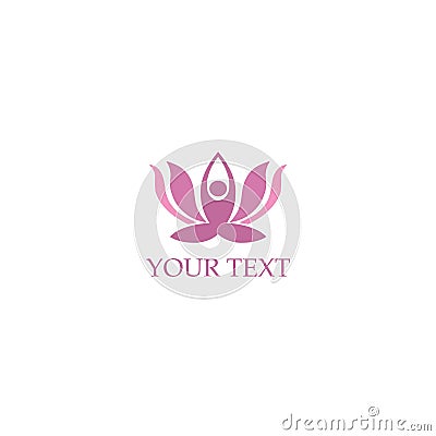 Yoga Logo Lotus Concept. Vector Illustration Vector Illustration